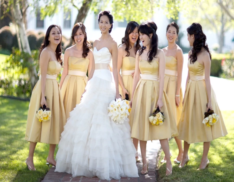 2016 Strapless salamon Short font b Bridesmaids b font font b Dresses b font With Sashes