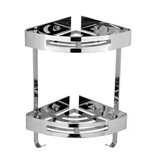 304 Stainless Steel Triangular Plate Storage Rack Bathroom Shelf Corner Shower Basket Chrome Finish Bathroom Accessories