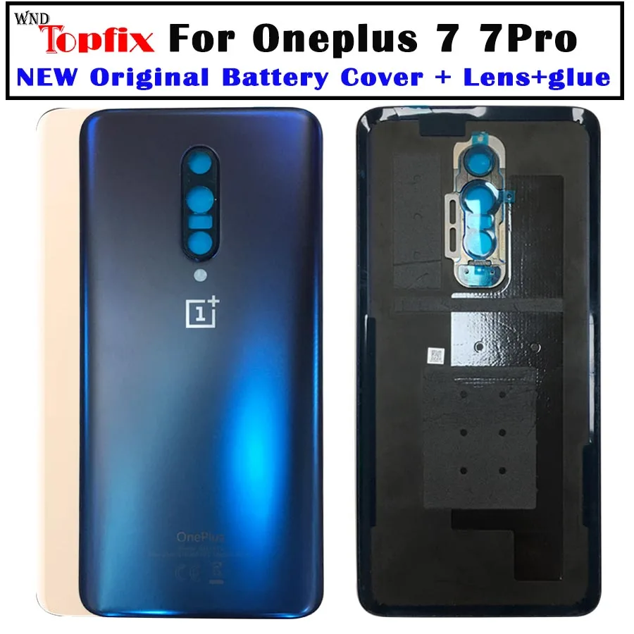 Original For OnePlus 7 Back Battery Cover Door Rear Glass For Oneplus 7 Pro Battery Cover 1