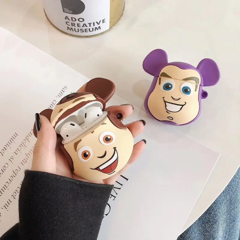 

Good Quality New Cute Cartoon Pattern Case Skin Soft Silicone Protective Cover Shockproof Shell for Airpods 1/2 Charging Box