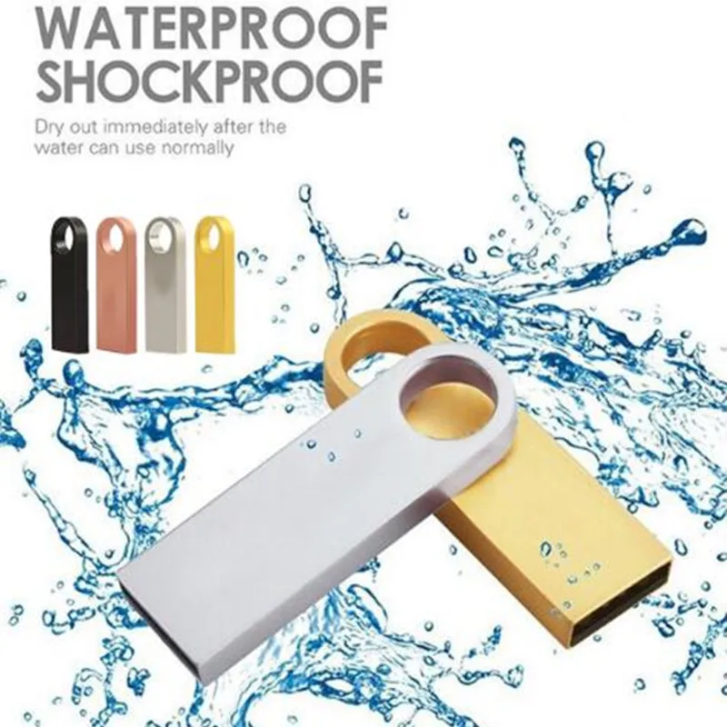 Водонепроницаемый металлический USB флеш накопитель 8 ГБ 16 32 64 Гб 128 Флешка карта