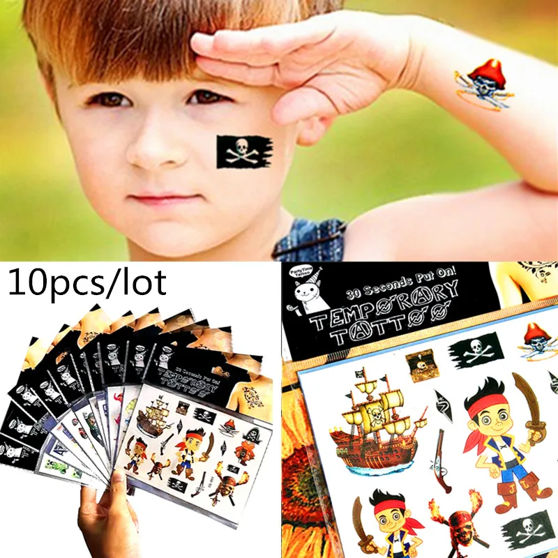 

10 sheets Cartoon Temporary Tattoo Sticker Kids Birthday Party Body Art Novelty Gag Toys Waterproof 2-3 Days BUY 10 GET 2 FREE