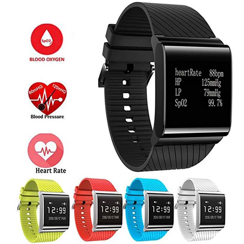 

Smart Watch Men With Heart Rate Monitor for Android iOS Fitness Tracker Bluetooth 4.0 Waterproof Smart Wristband