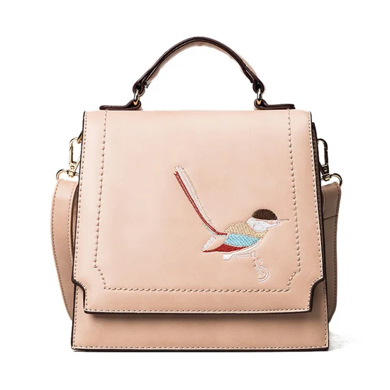 

Women Bag Female Handbags Leather Messenger Shoulder Bags Crossbody Tote Embroidered Animal Casual High Quality Handbag Lady Bag