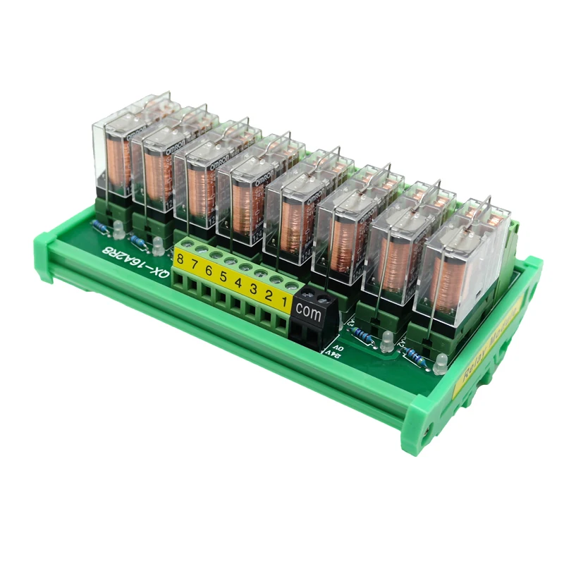 Модуль терминального преобразователя 2 ~ 24 канала для Omron Relay G2R-2 DPDT 5A PNP/NPN PLC Плата
