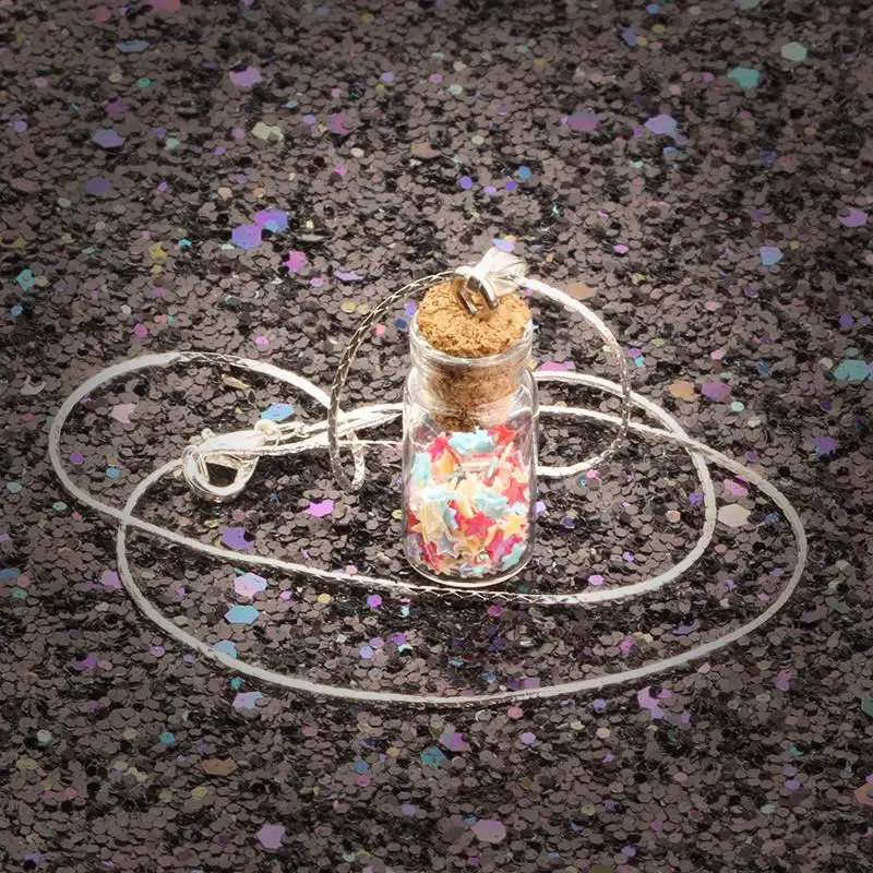 

choker colgantes mujer moda Silver Collares Bottle Glass Necklaces & pendants Jewelry Accessories Women flower Necklace N2125
