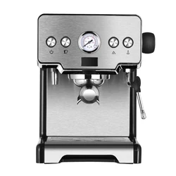 Máquina de Café Italiana 15Bar Comercial Semiautomático Filtro de Vapor Cafetera Cafetera con Leche Café Espresso a la Parrilla 1.7L Máquina de Café Italiana 15Bar Comercial Semiautomático Filtro de Vapor Cafetera Cafetera con Leche Café Espresso a la Parrilla 1.7L