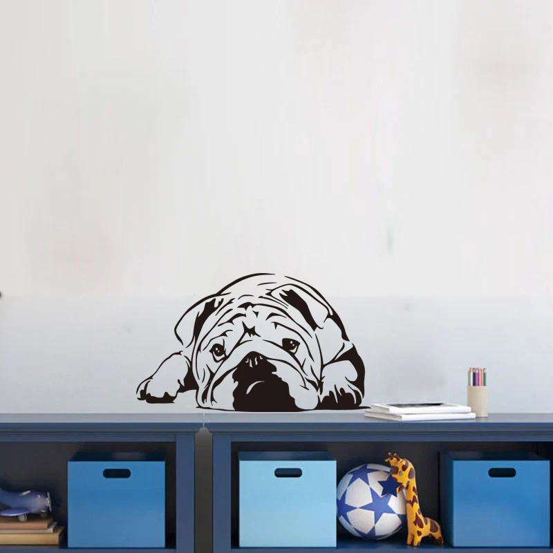 Dctop Marah Vinyl Wall Stiker English Bulldog Anjing Home Decor