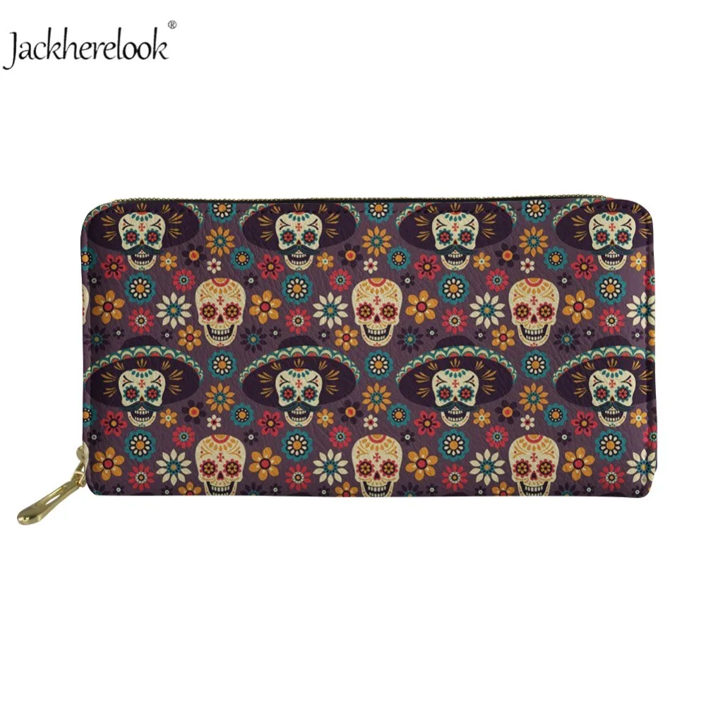 Coin Purse Black Sugar Skulls wallet change Purse with Zipper Wallet Coin Pouch Mini Size Cash Phone Holder