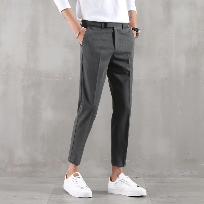 

Men Fashion Business Casual Suit Pants Male Streetwear Hip Hop Trousers