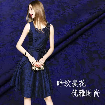 

140cm wide elegant dark pattern jacquard cloth dress skirt clothing fashion fabric high-grade cheongsam damask 360g/m