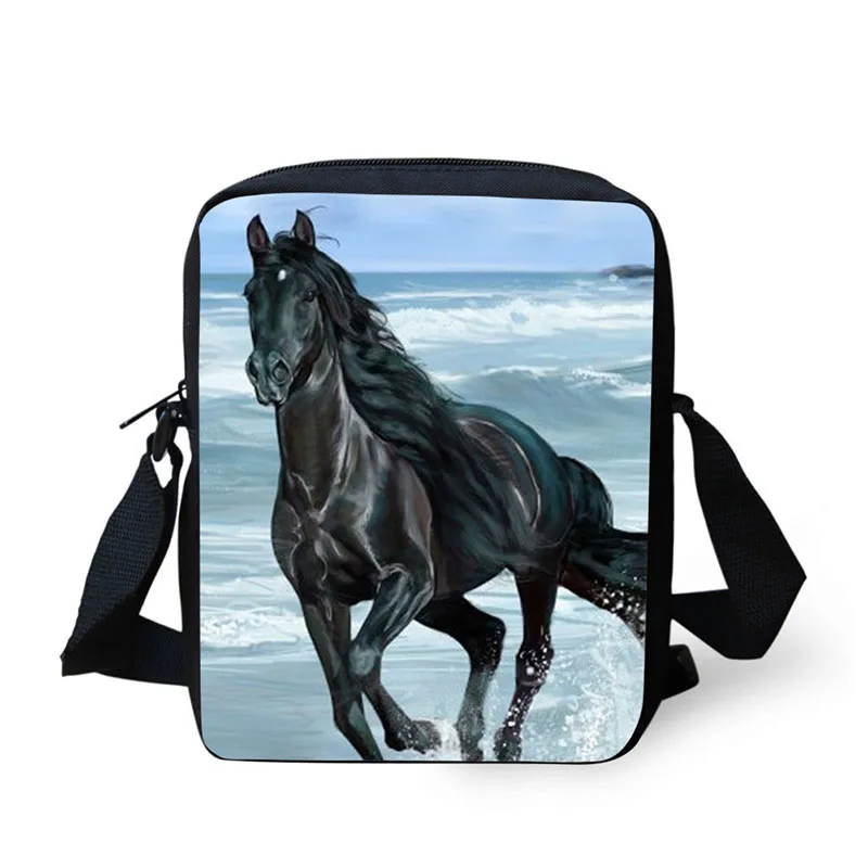 

Cross Body Bag 3D Horse Pony Printing Messenger Bags for Men Women Hot Brand Small Cross Body Bags for Ladies Mens Travel Bags