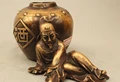 7 "중국 중국 민속 청동 와인 항아리 Drunkard 시인 동상 냄비 꽃병|vases pots|vase chinesevases china -