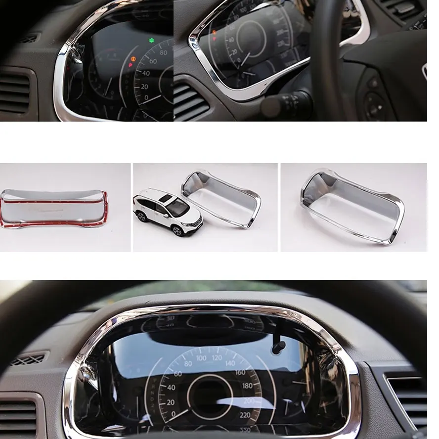 새로운 크롬 ABS 콘솔 대시 패널 장식 프레임 커버 CRV CR-V 2012-2014 자동차 스타일링 자동차 커버