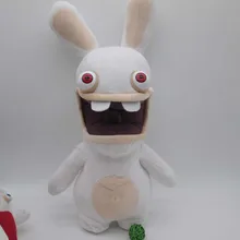 Rayman Raving Rabbids мягкая плюшевая игрушка красноглазая белый кролик для детей подарок Crazy rabbit Big Bang 10"