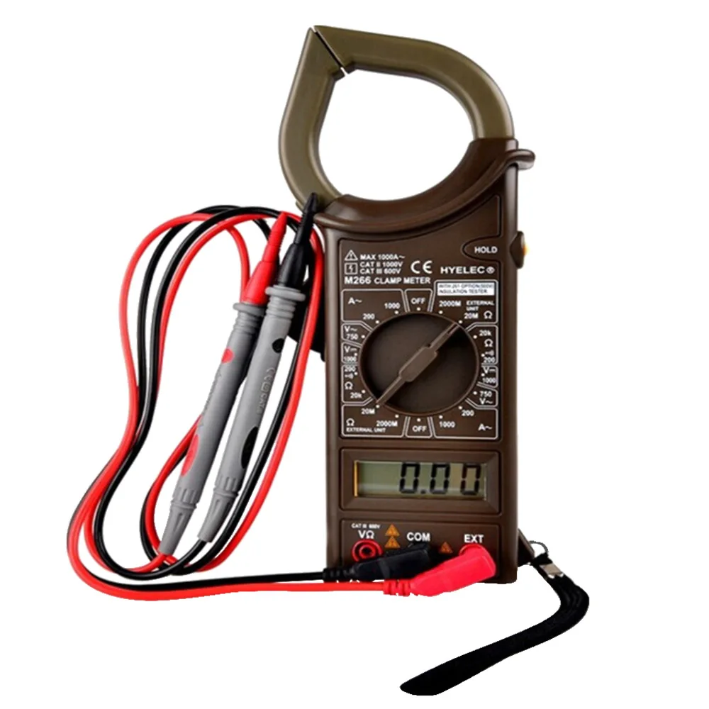 

Fashion DC/AC Voltage M266 Digital Clamp Ammeter Ac Clamp Meter Clamp Multimeter With 9V Battery