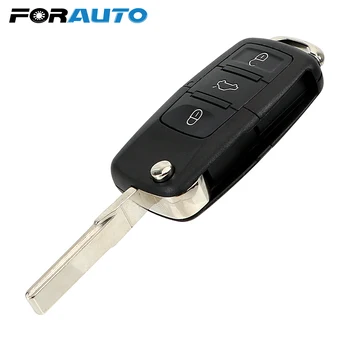 

4 Button(3+1 Panic) Car Key Shell Flip Folding Key Case Fob Car-styling Remote For Volkswagen VW Touareg Switchblade