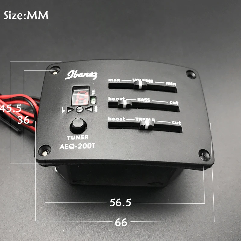 3 полосный эквалайзер Эквалайзер предусилитель пьезо усилитель AEQ-200T черный для дерева гитары аксессуар
