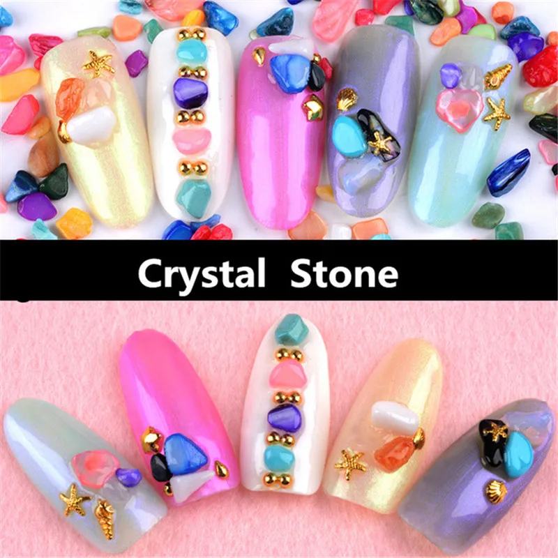 Buy 10g Flat Back Rhinestones Natural jade gravel rhinestone Nail art Crystal