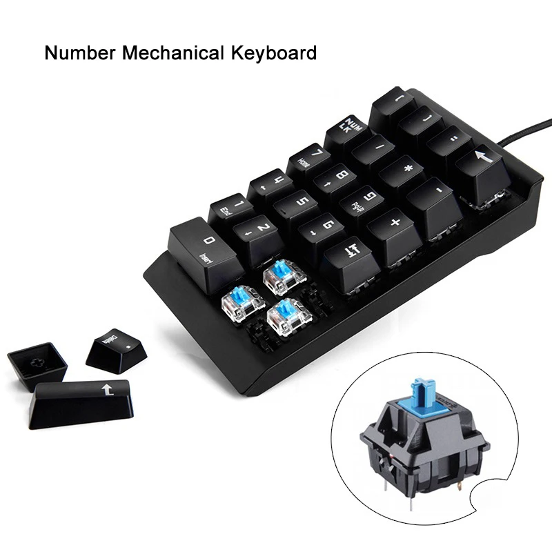 

Landas USB Mini Mechanical Numeric Keyboard Keypad For MacBook Air Numeric Keypad Digtal Keyboard For Laptop Notebook Desktop PC