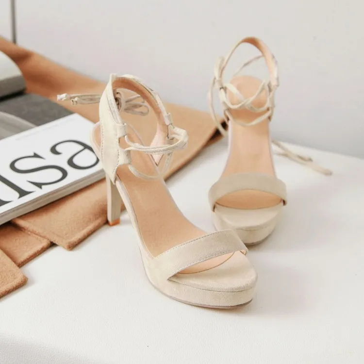 

Big Size 9 10 11 12 ladies summer platform sandals women shoes woman Open toe cross band waterproof table