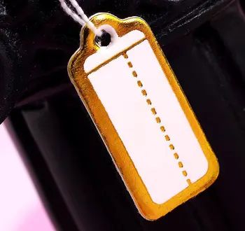 

Hot New 500pcs Gold Color paper Tags Price Display Price Labels Pricing Tags With Strings, Jewelry Display Tag