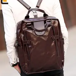 ETN сумка Лидер продаж человек кожаный рюкзак мужской старинные мешок мужские Многофункциональные Повседневная сумка