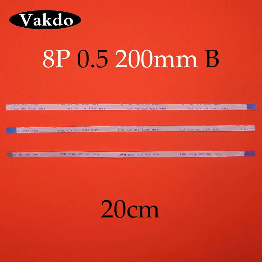 

1pc Type B New FFC FPC Flexible Cable for ASUS A55V K55V Touchpad flex cable Length 20cm 8 Pin 0.5mm pitch forward 200mm