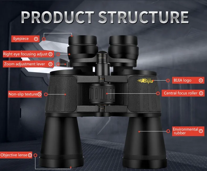 BIJIA 10-120X80 телескоп Бинокль Профессиональный зум Оптический Охота Бинокли Кемпинг Водонепроницаемый
