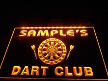 Dz030-nome personalizado personalizado dart clube barra de cerveja sinal de néon pendurar sinal de decoração para casa artesanato