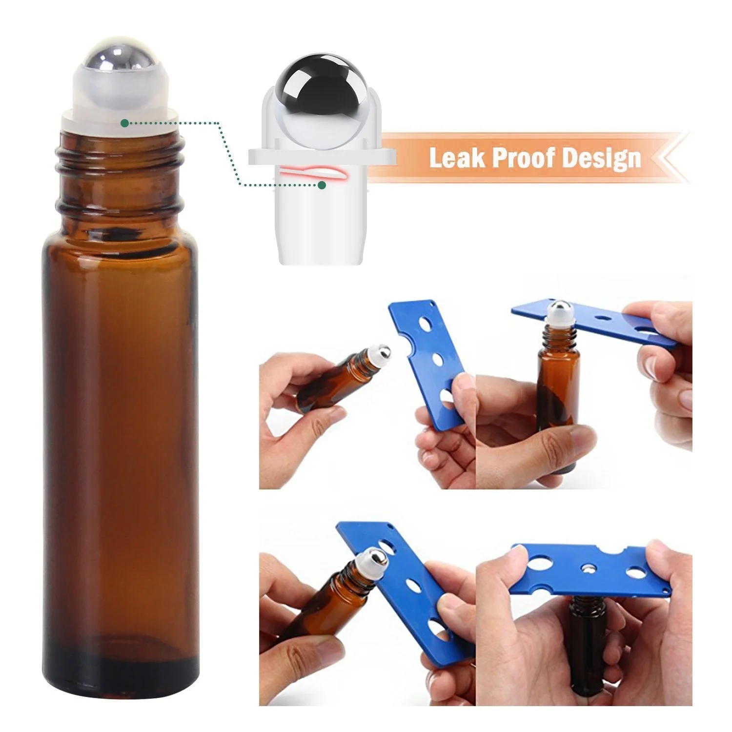 Harga 24 Pack 10 Ml Botol Rol untuk Minyak Esensial Stainless Steel Roller Bola Botol Semprot