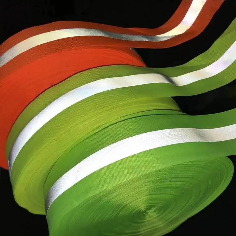 

5*1CM High Visibility Fluorescent Tape Reflective Warning Safety Webbing Reflective Ribbon For Clothing