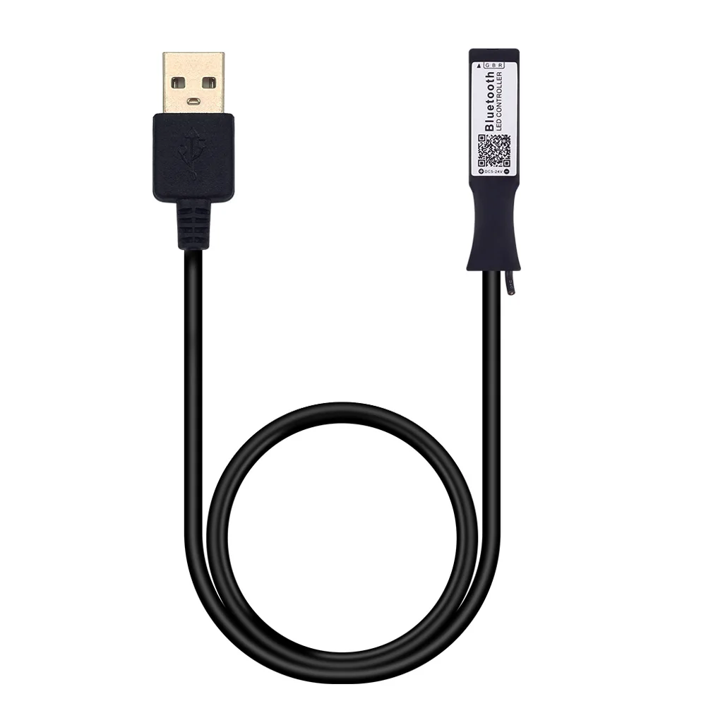 Лента RGB Светодиодная лента на батарейках SMD 5050 Ленточные огни RF 17Key пульт дистанционного управления/Bluetooth приложение, питание от USB 1 м 2 м