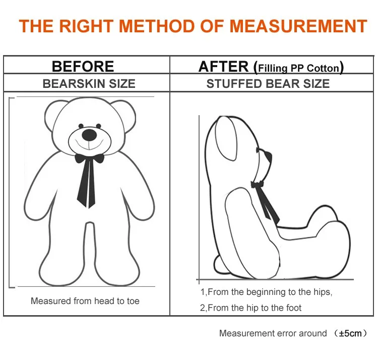 Millffy фабричная торговля 200 см 7" дюймов большие плюшевые игрушки полуфабричный медведь плюшевый медведь кожа ненабитый плюшевый медведь шкуры