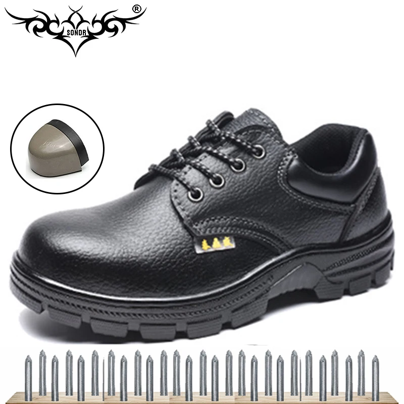 

New Men Steel Nose Safety Work Shoes grid Lightweight Breathable Reflective Casual Sneaker Prevent piercing Protective boots