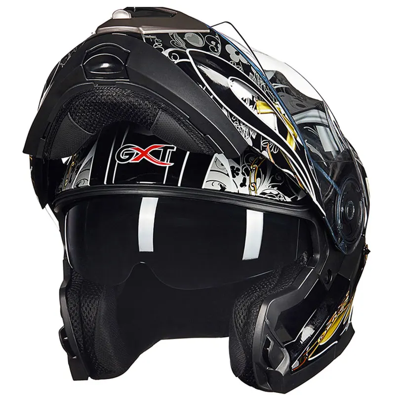 GXT 160 мотоциклетный шлем с откидной крышкой всесезонный двумя стеклами для