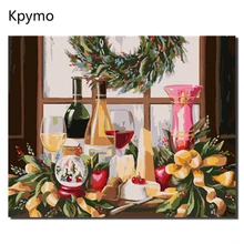 Безрамные Картины Натюрморт по номерам разрисованный вручную на холсте DIY картина маслом по номерам 40* 50cmf фестиваль VA-0210