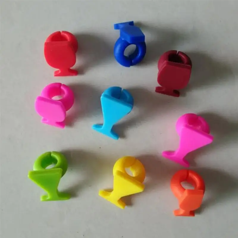 

8Pcs Wine Glass Marker Glass Shape Silicone Reusable Cup Identifier Drinks Cup Sign For Cocktail Hours Dinner (Mixed Colors)