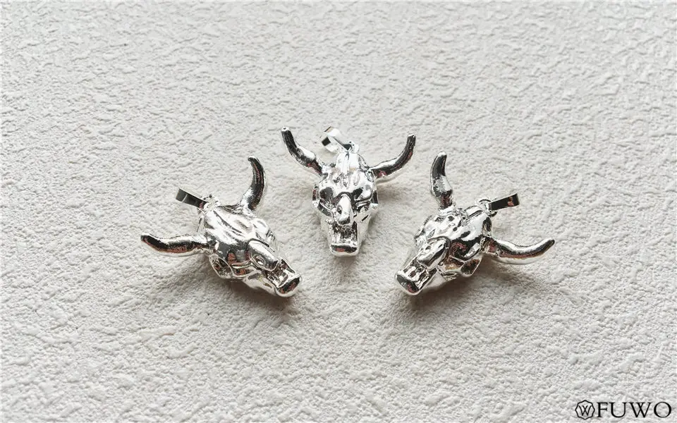 Bull Skull Head Pendant 12