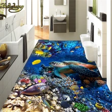 Beibehang морской океан мир на заказ пол Фреска 3D Художественная живопись спальня обои Гостиная Ванная комната ПВХ самоклеющиеся обои