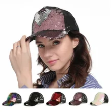 Женская новая Кепка с блестками diy бейсболка сетчатая шапка Солнцезащитная шляпа