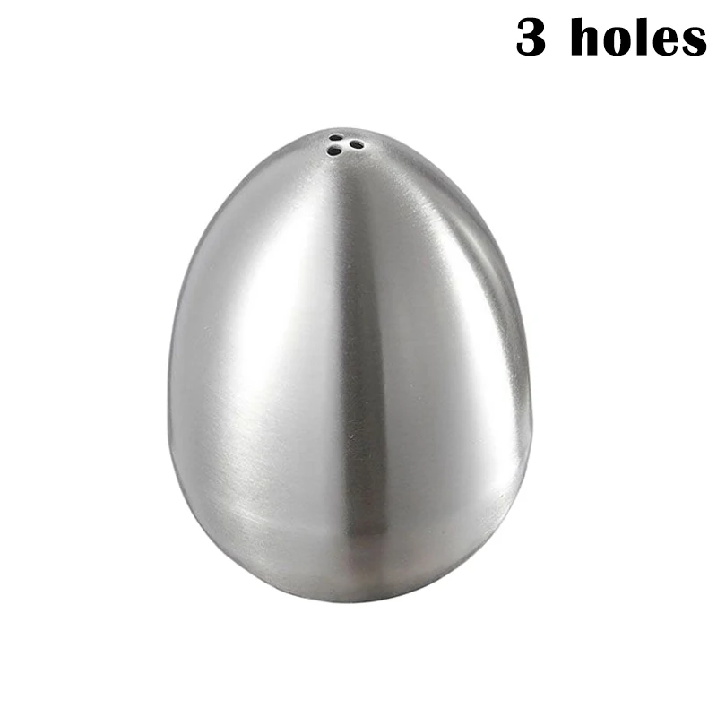 Stainless Steel Egg-Shaped Salt Pepper Shaker 1 Pcs Table Server Kitchen Tool J2Y seasoning jar,salt shaker,spices bottle,salt pepper shakers