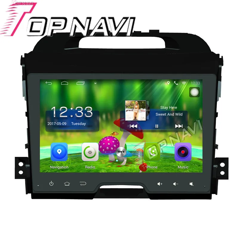 Topnavi 9 ''4 ядра Android 6.0 автомобиль GPS навигации для Kia Sportage 2011 Радио аудио стерео без DVD