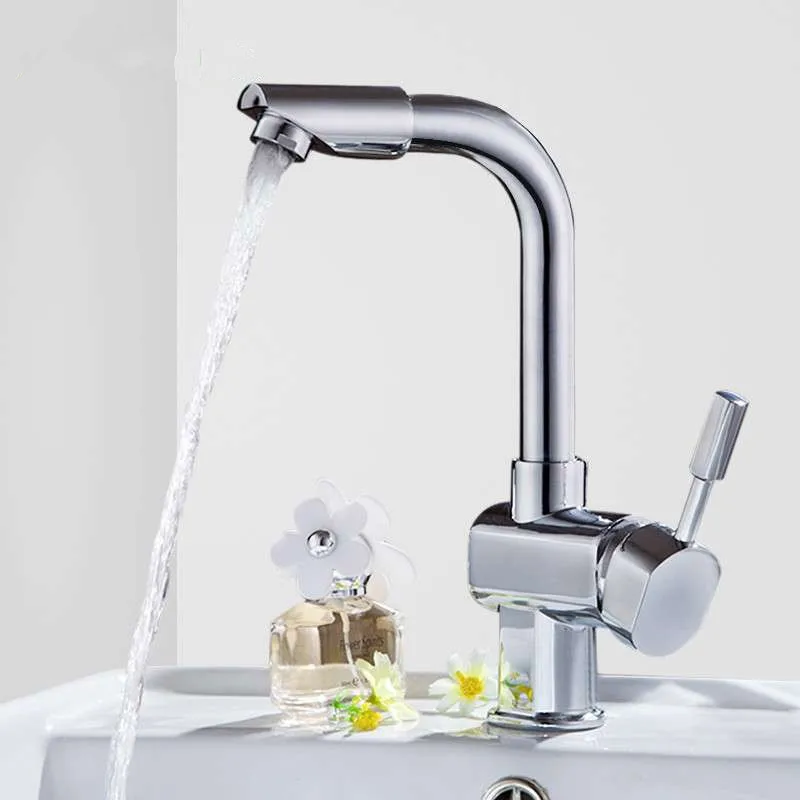 

Free shipping Hot cold bathroom basin faucet with single holder single hole zinc alloy bathroom basin water tap