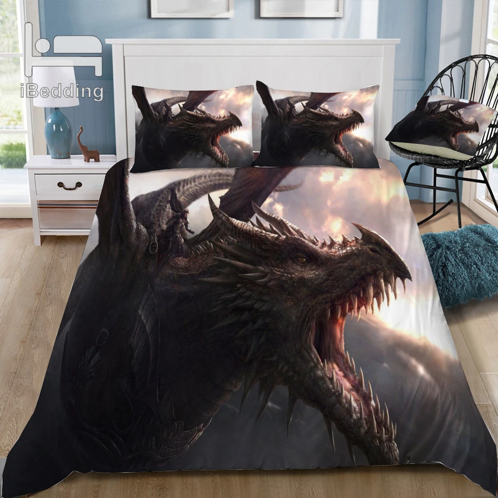 Hot Classic Game of Thrones Dragon 3D Bedding Set Printed Duvet Cover Set Twin Full Queen King Size Dropshipping