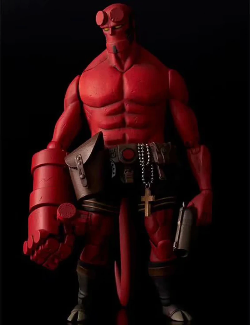 Mezco Real Clothes Can be Undress Hellboy PVC Action Figure Model Toy Doll Christmas Gift