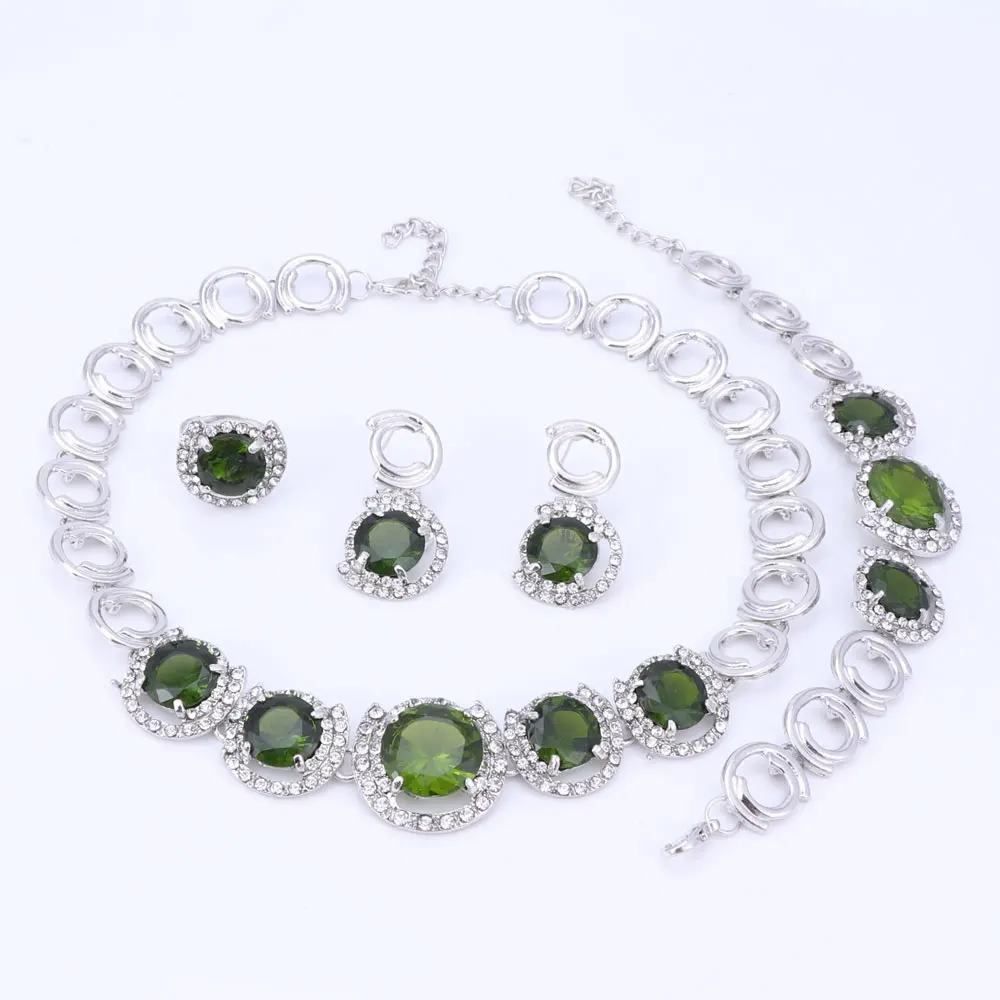 Комплект из колье серёг и браслета с кристаллами|jewelry sets for women|crystal jewelry setjewelry |