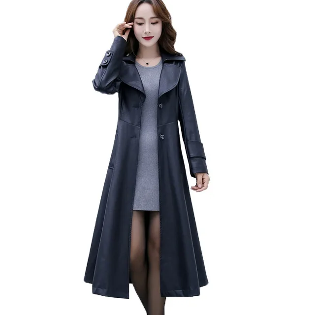Fashion Mens Jacket Coat Long Sleeve Spring Autumn Pu Leather Plus Size Casual