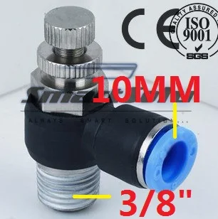 

Free shipping 10pcs/lot NES10-03Pneumatic Throttle Valve,Quick Push In 10MM Tube 3/8" Inch Air Fitting Flow Controller