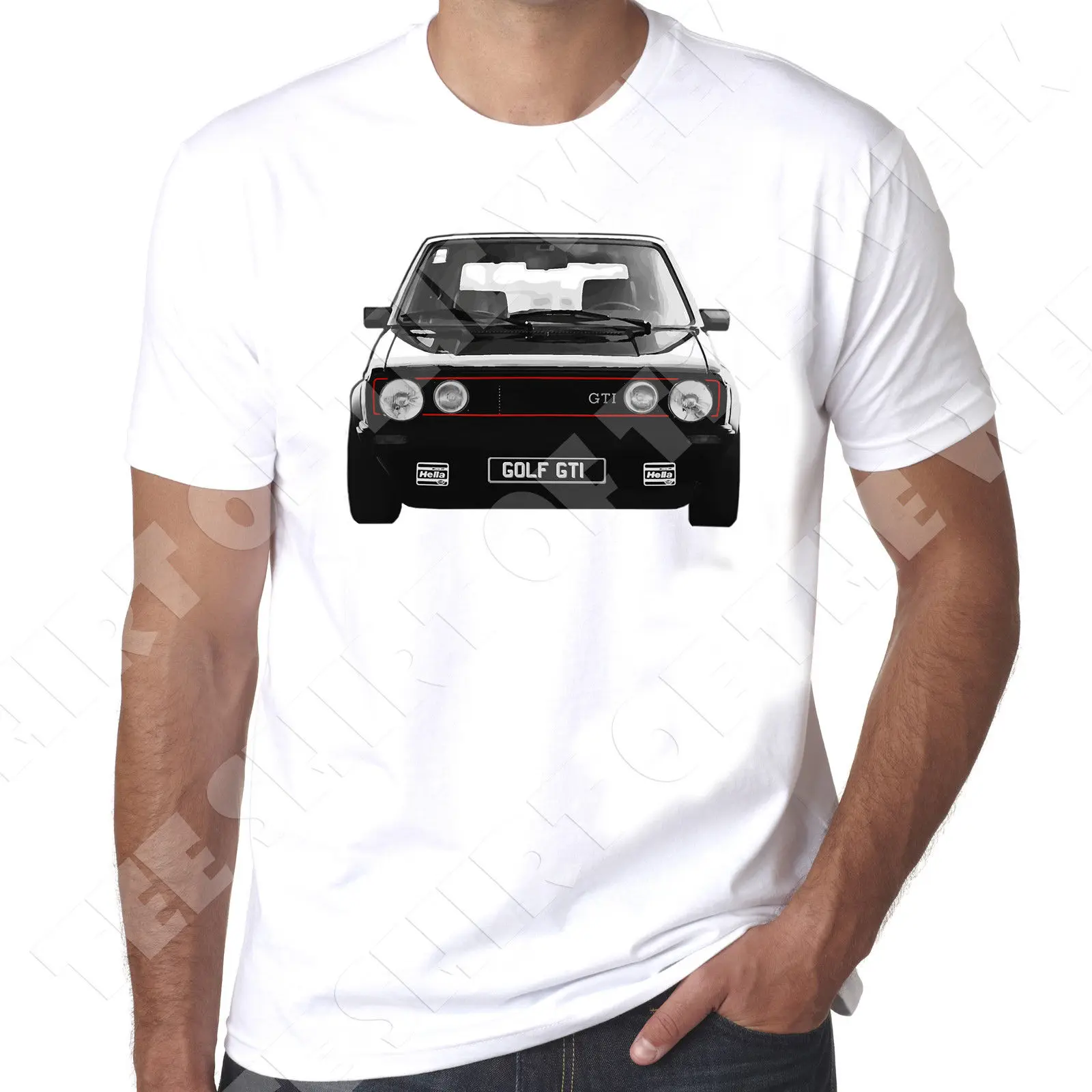 Фронтальная камера Черный Golf Gti Mk1 мужские белый печатных футболка 100% хлопок